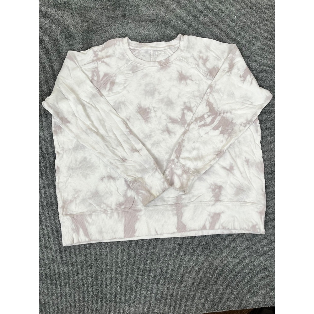 Athleta Gray Tie Dye Sweatshirt Long sleeve Cotton Size1X